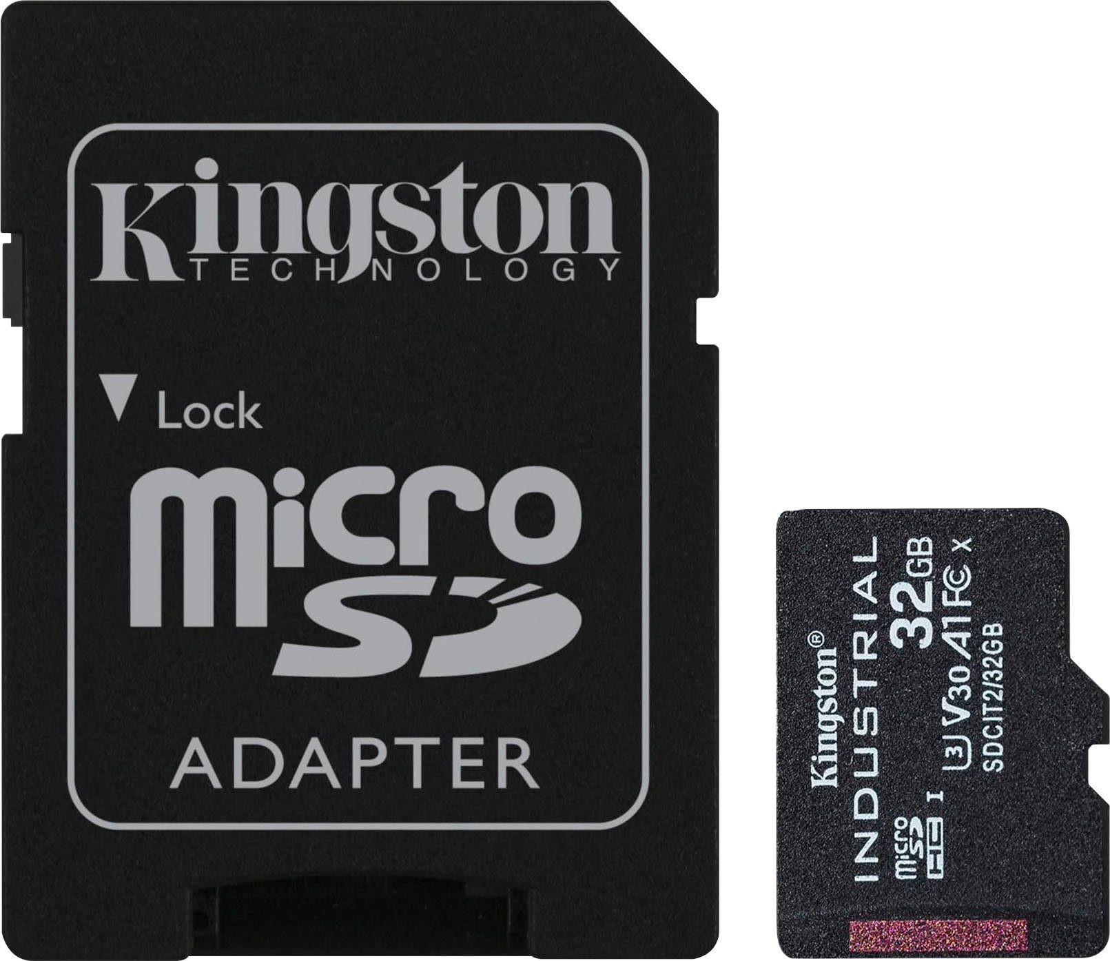INDUSTRIAL microSD 32GB + SD Adapter Speicherkarte