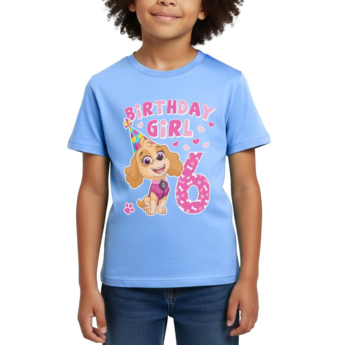 T-Shirt Paw Patrol Geschenk 6 Jahre Alt 6. Geburtstag Skye Kinder T-Shirt