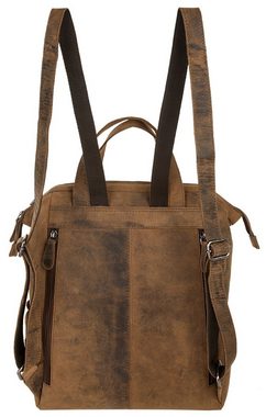 Bagan Laptoprucksack, echt Leder