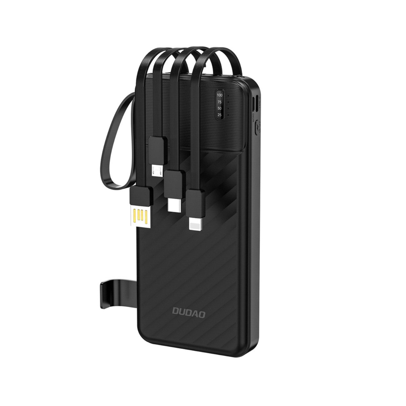 Dudao K11 Powerbank 10000 mAh (5 V), Powerbank mit 4 integrierten Kabeln