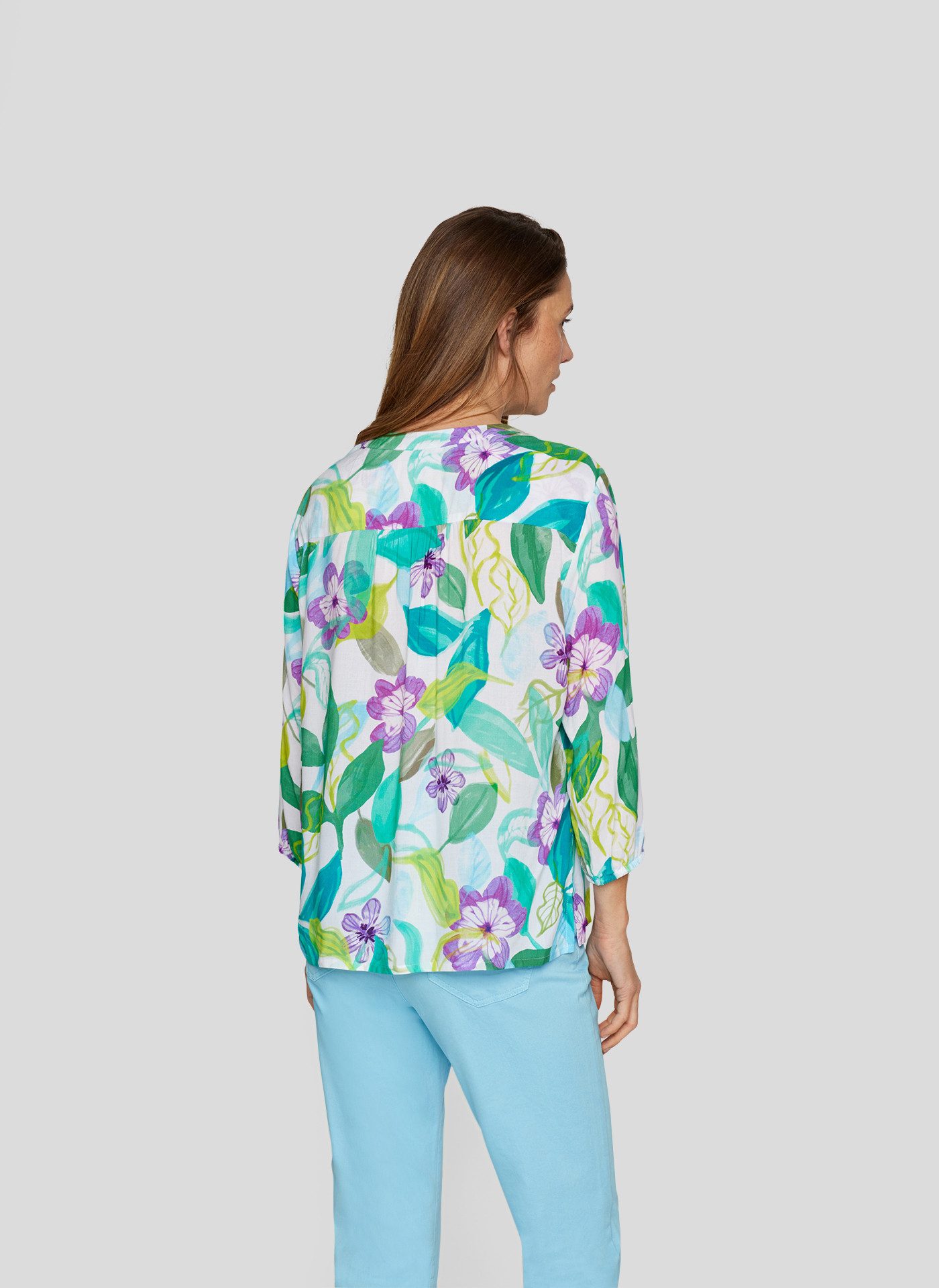 Rabe Druckbluse mit 3/4 -Arm und floralem Muster günstig online kaufen