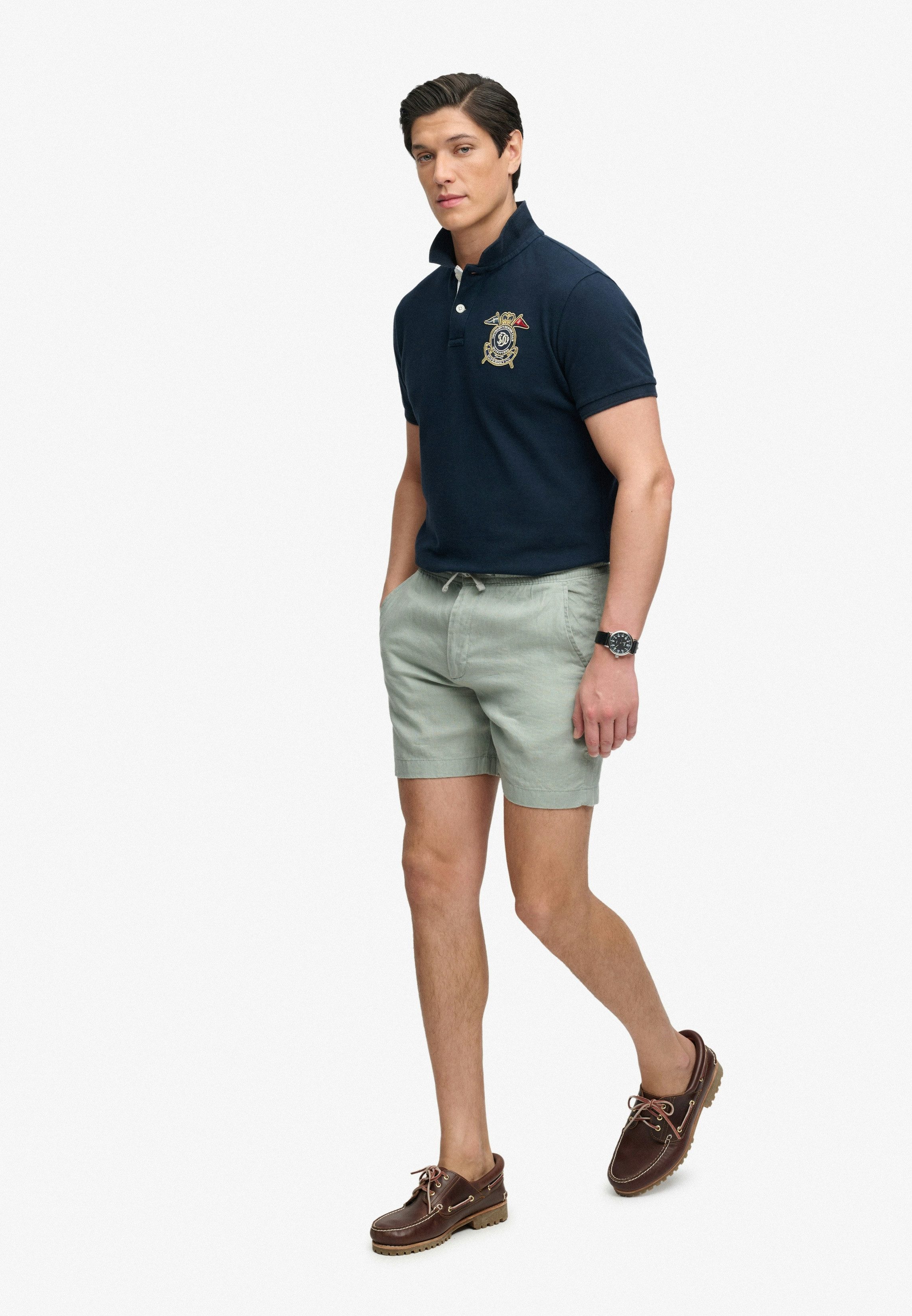 Superdry Shorts MERCHANT LINEN SHORT aus Leinen, Relaxed Fit, mit Reißverschluss – Bild 4 von 5