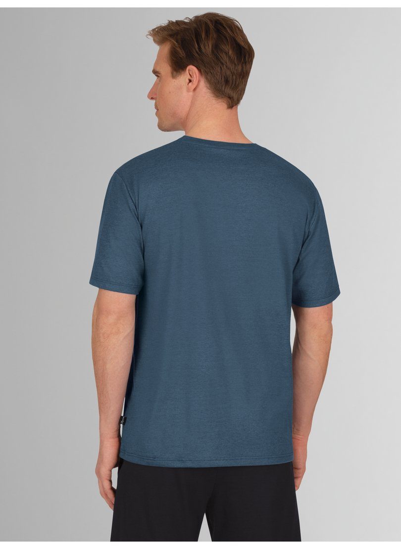 Trigema T-Shirt jeans-melange mit TRIGEMA Affen-Aufdruck großem T-Shirt