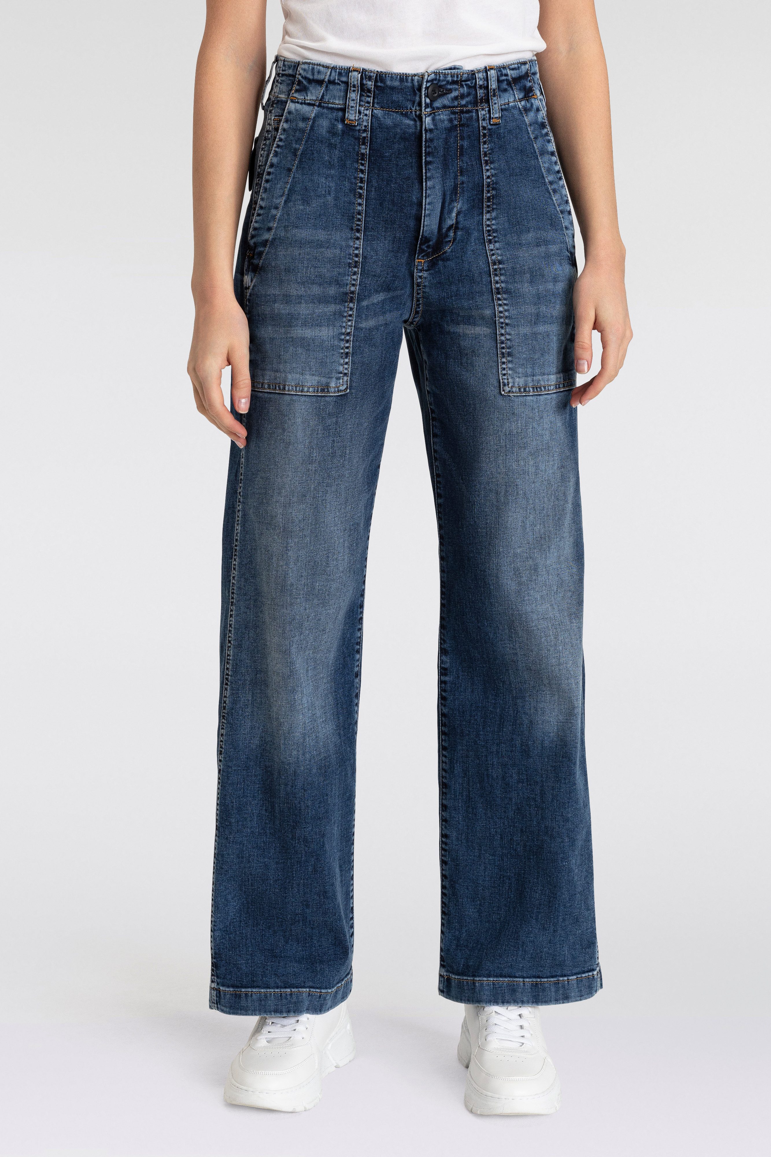Herrlicher 5-Pocket-Jeans Fatique Women Wide Recycled günstig online kaufen