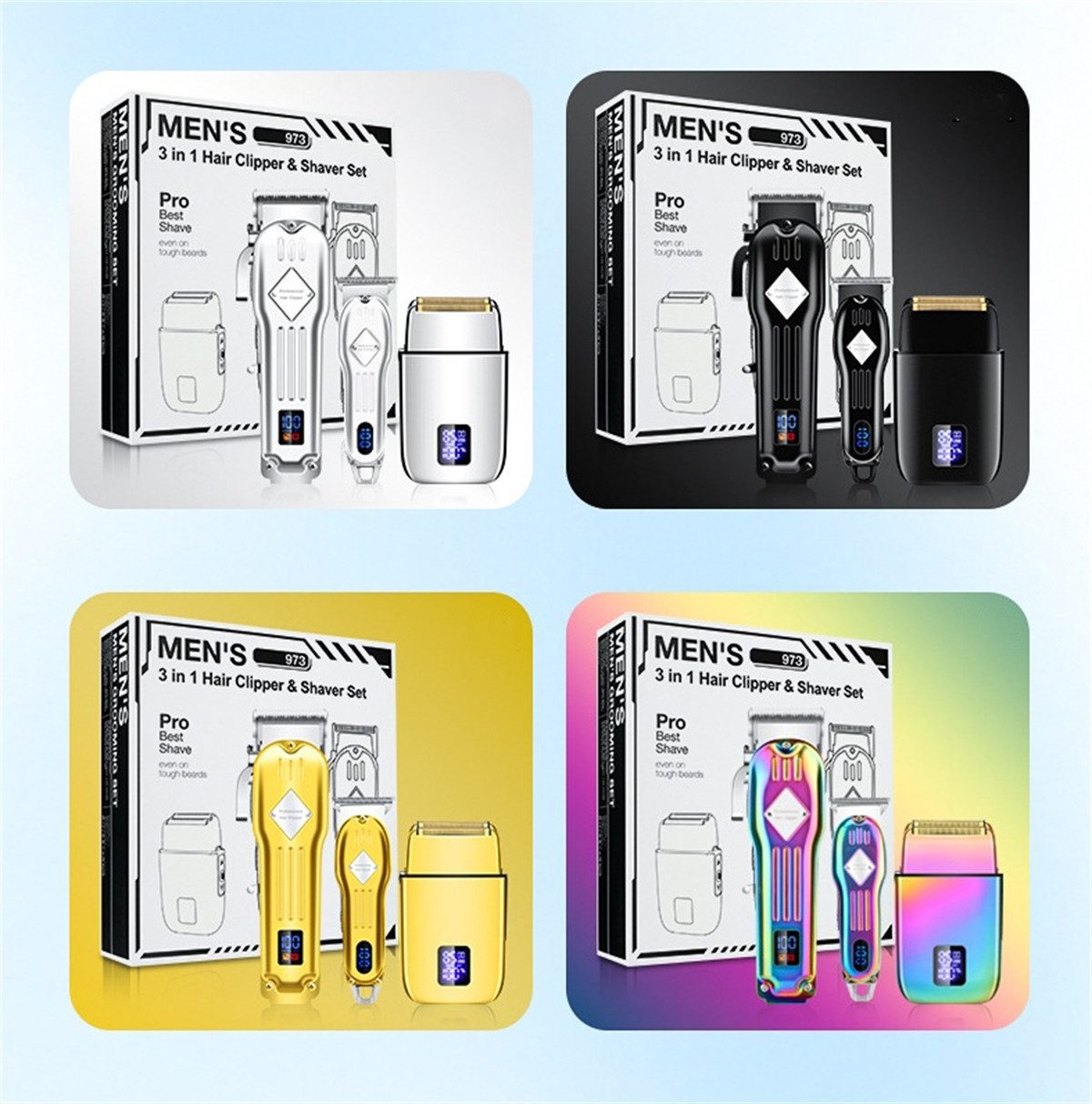 autolock Haar- und Bartschneider Haarschneidemaschine,Haarschneider Kit,Profi Haarschneider, Akku-Friseur,Bartschneider,Elektrorasierer Set Pflegesets Wasserdicht