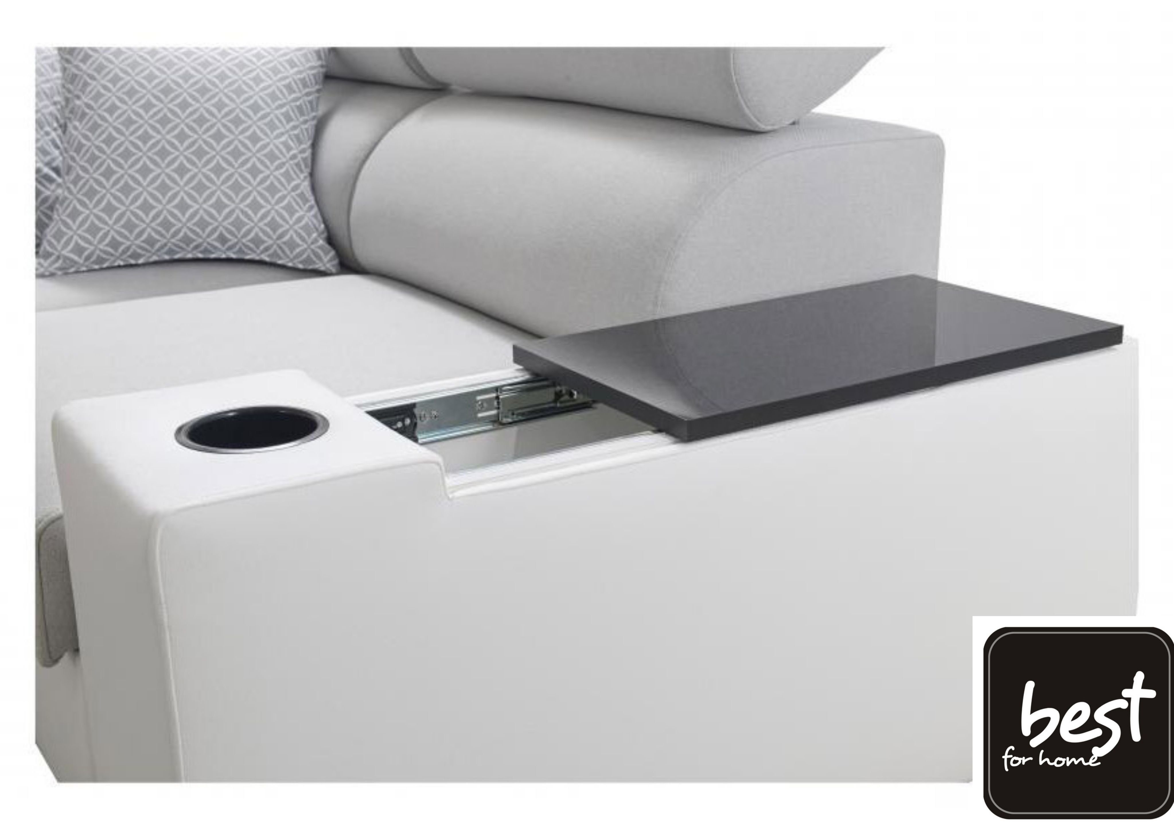 Best for Home Ecksofa I 6601 das Moderne für LUXO & Wohnzimmer Schlaffunktion Bettkasten Pete Maxi