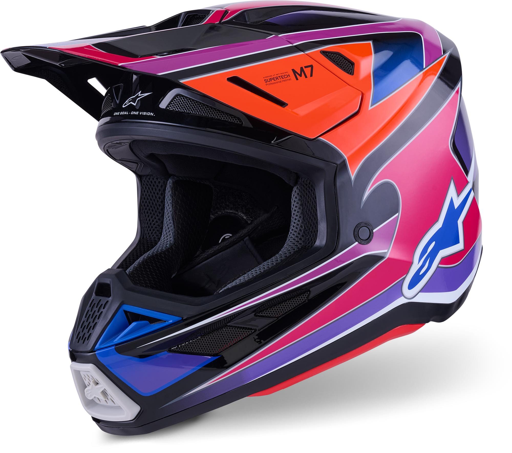 Alpinestars Motocrosshelm S-M7 Fuse Motocross Helm, vorbereitet für Kommunikationssystem