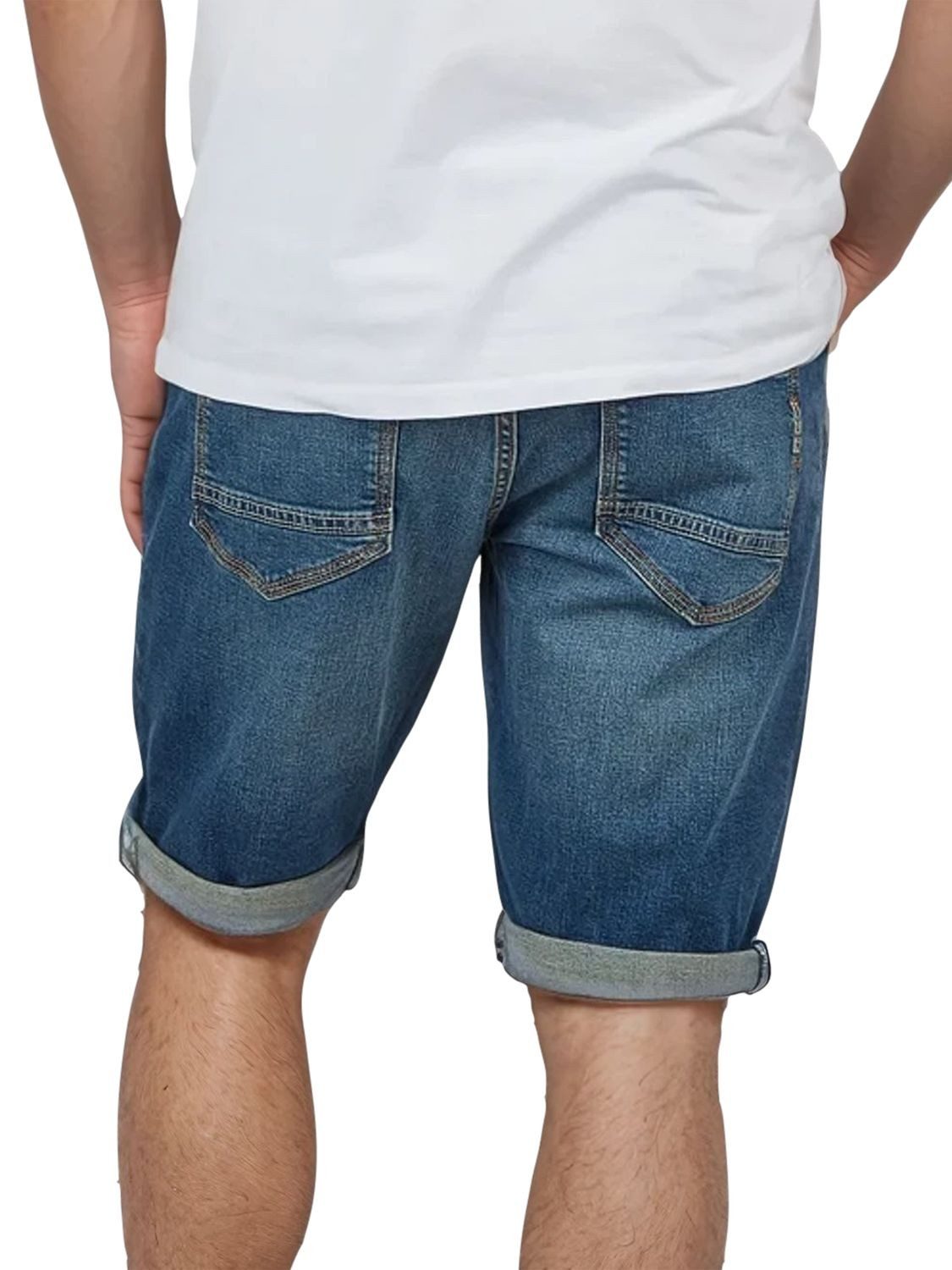 TOM TAILOR Jeansshorts Herren Shorts Josh Regular Slim Fit Bermudashorts mit Stretch