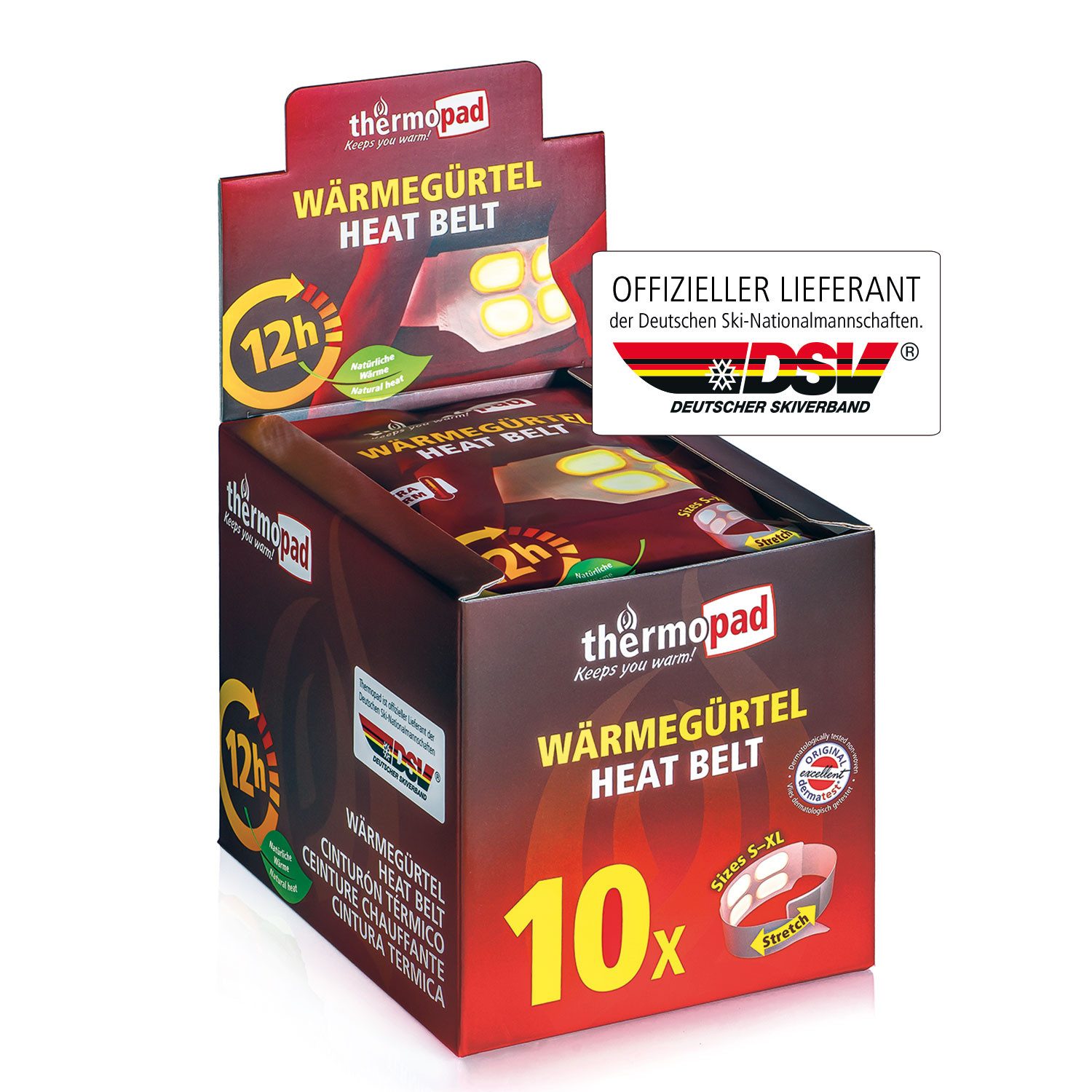 Thermopad Wärmegürtel 10er-Display Wärmegürtel, Thermopad VITAL, luftaktiviert, sofort einsetzbar, für den unteren Rücken