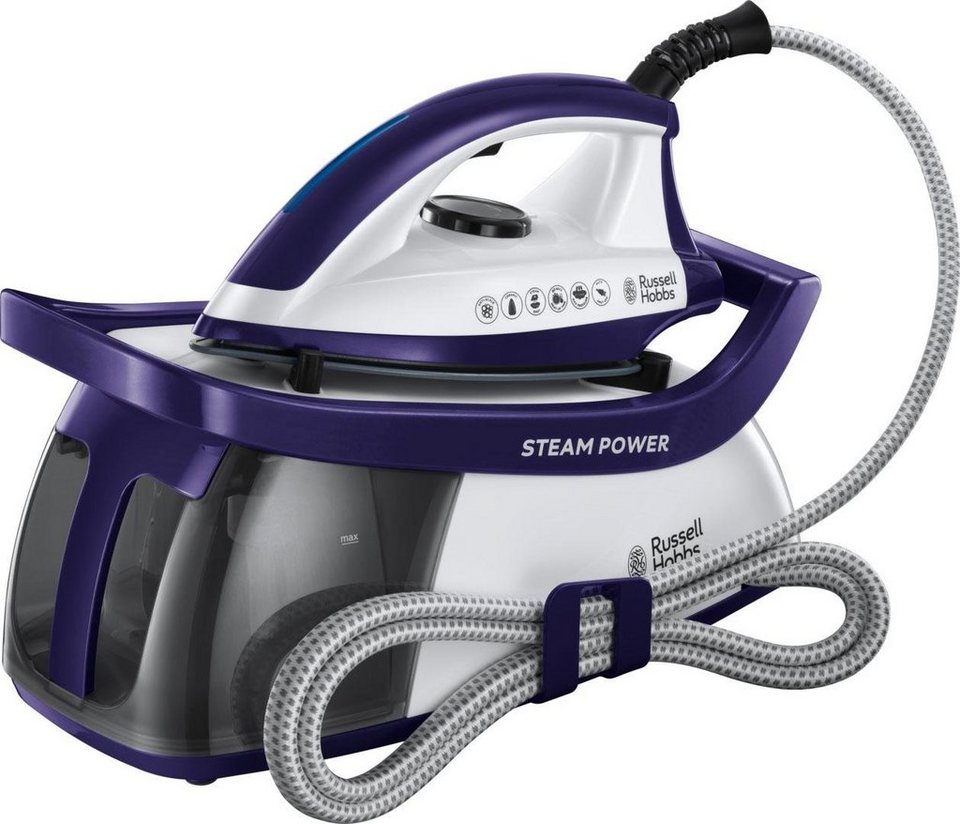 RUSSELL HOBBS Dampfbügelstation Power Steam 24440-56, 1300 ml Wassertank,  2600 Watt, Kalkschutz-System, Sicherheitsabschaltung und einfaches Verstauen