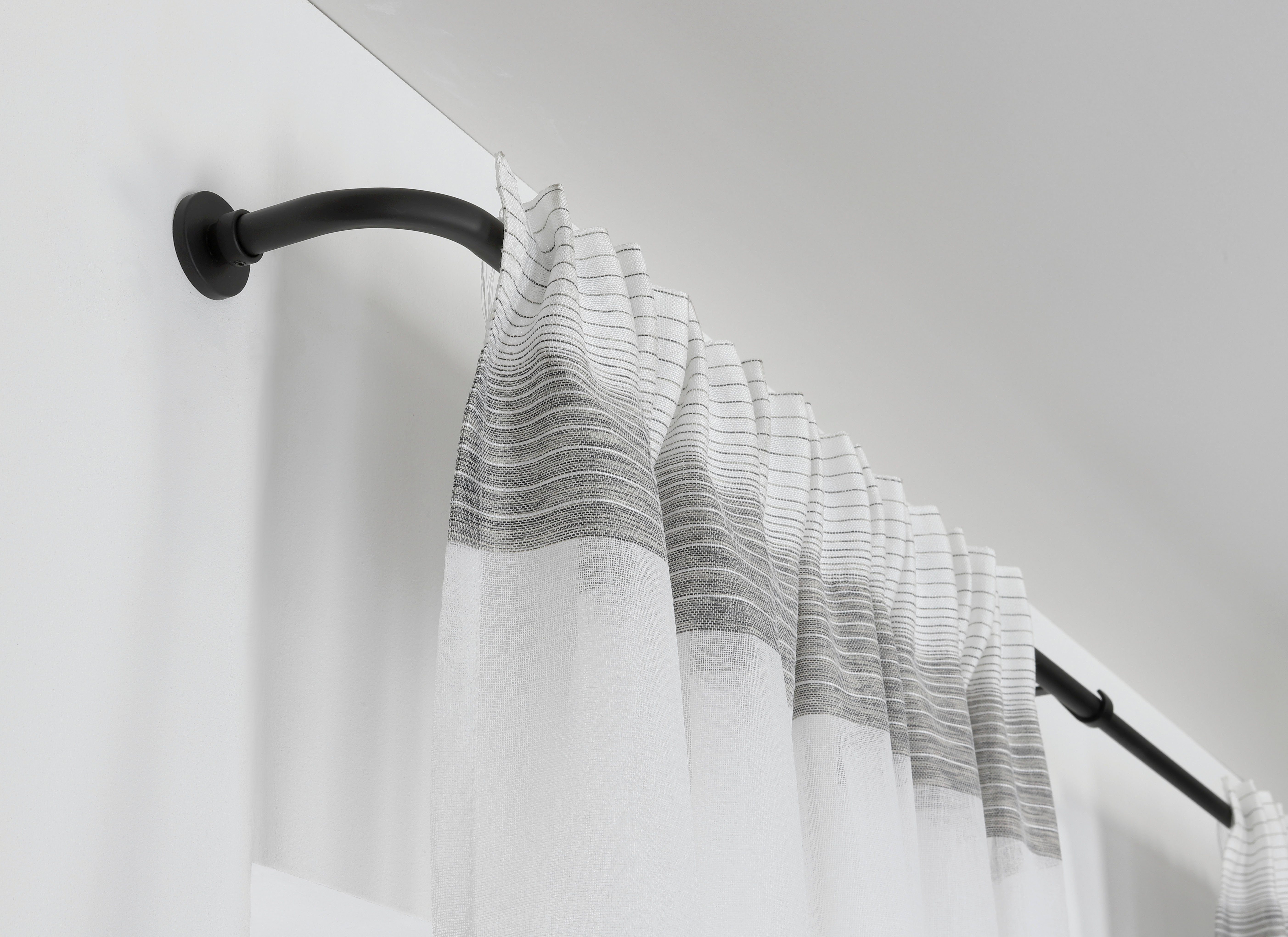 GARDINIA Gardinenstange Set Lisa 1-Lauf mit Bogen Ø 19 mm, Ø 19 mm, 1-läufi günstig online kaufen