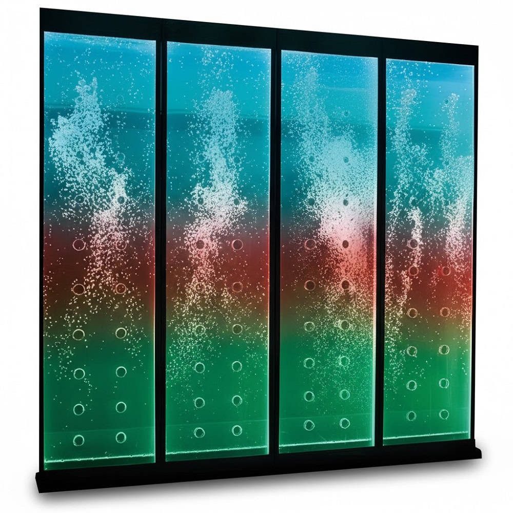 Xlmoebel Zierbrunnen Wasserfall-Wand mit LED-Beleuchtung für entspannende Atmosphäre, (Water Wall), Hergestellt in Europa