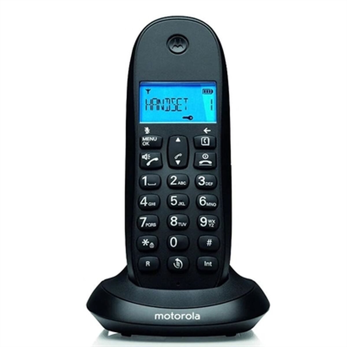 Motorola DECT-Telefon (Kabelloses Telefon Motorola 107C1001CB+ Schwarz)