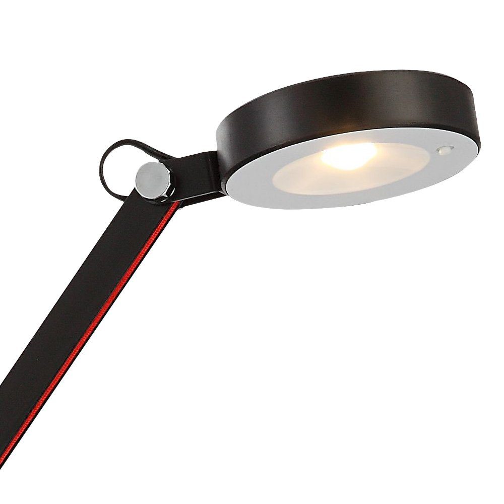 Warmweiß, schwarz Schreibtischlampe, verbaut, verstellbar Lampen rund Tischlampe Esszimmer fest etc-shop LED-Leuchtmittel Tischleuchte