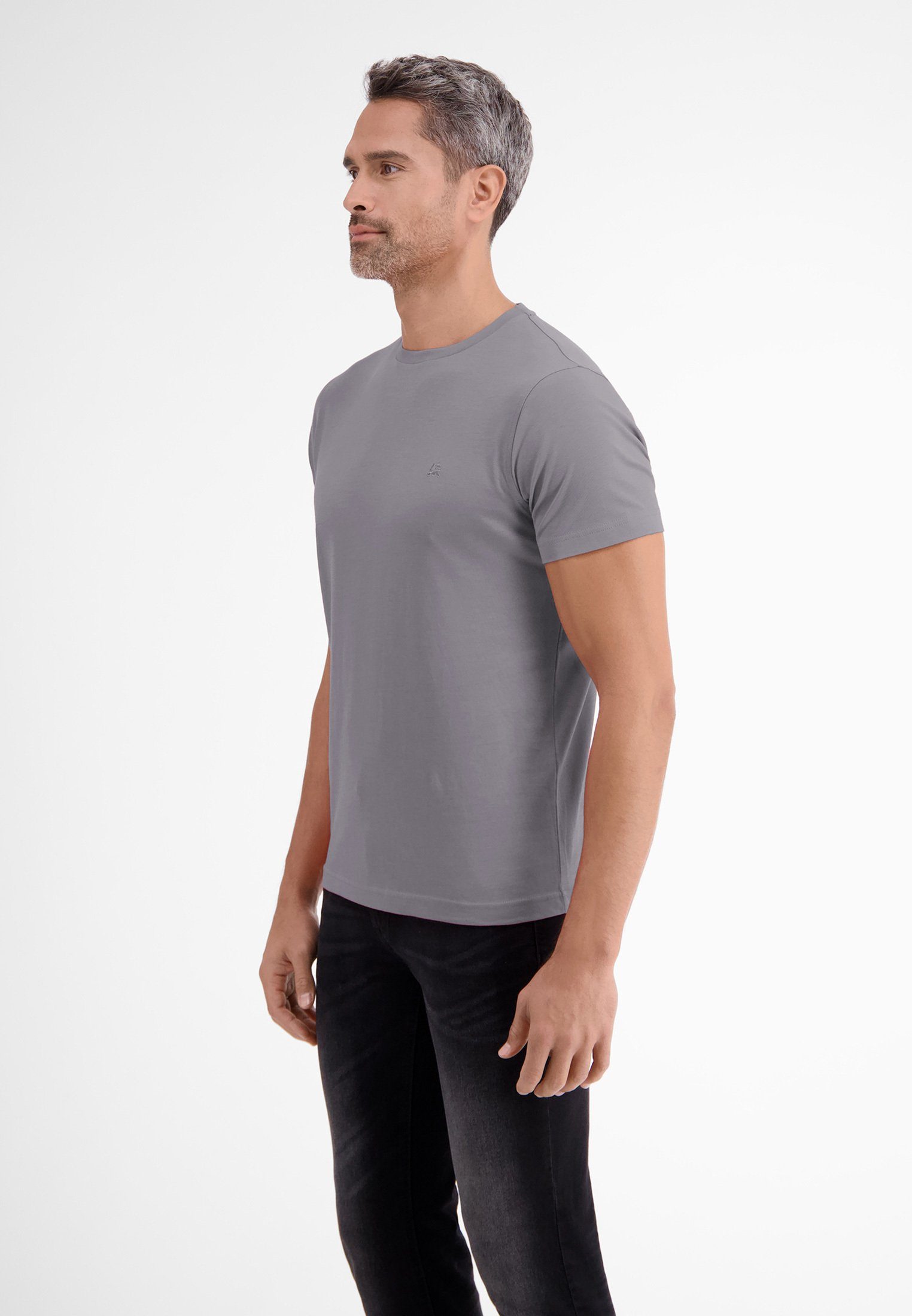 Basic GREY LERROS T-Shirt in vielen T-Shirt MELANGE Farben LERROS