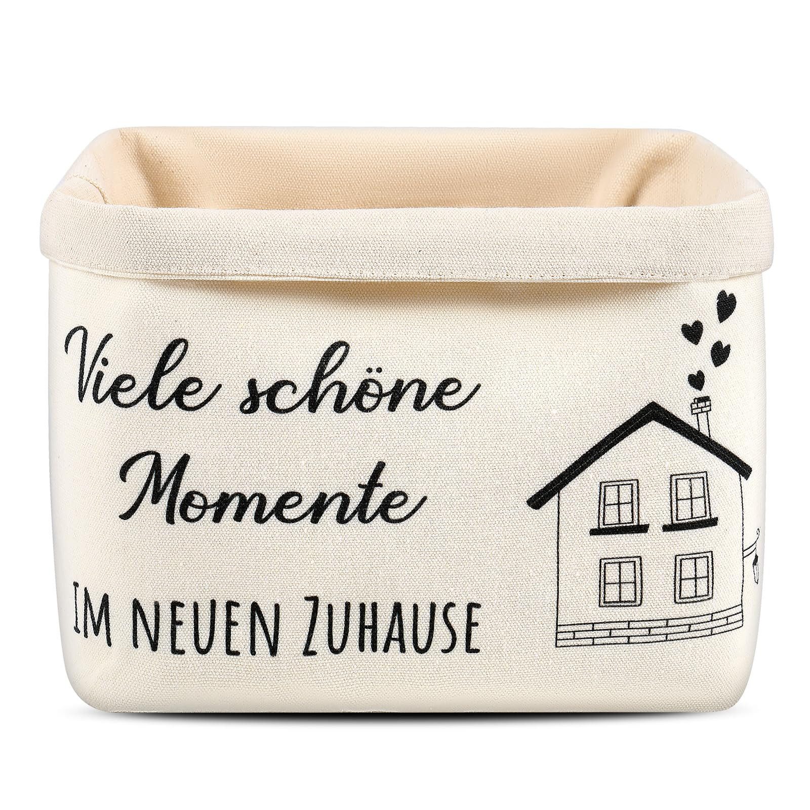 Diwzbyn Brotkorb Geschenk zum Umzug oder Auszug Brötchenkorb Einzugsgeschenk, Brottasche Geschenkidee zum Einzug Brotkorb aus Stoff