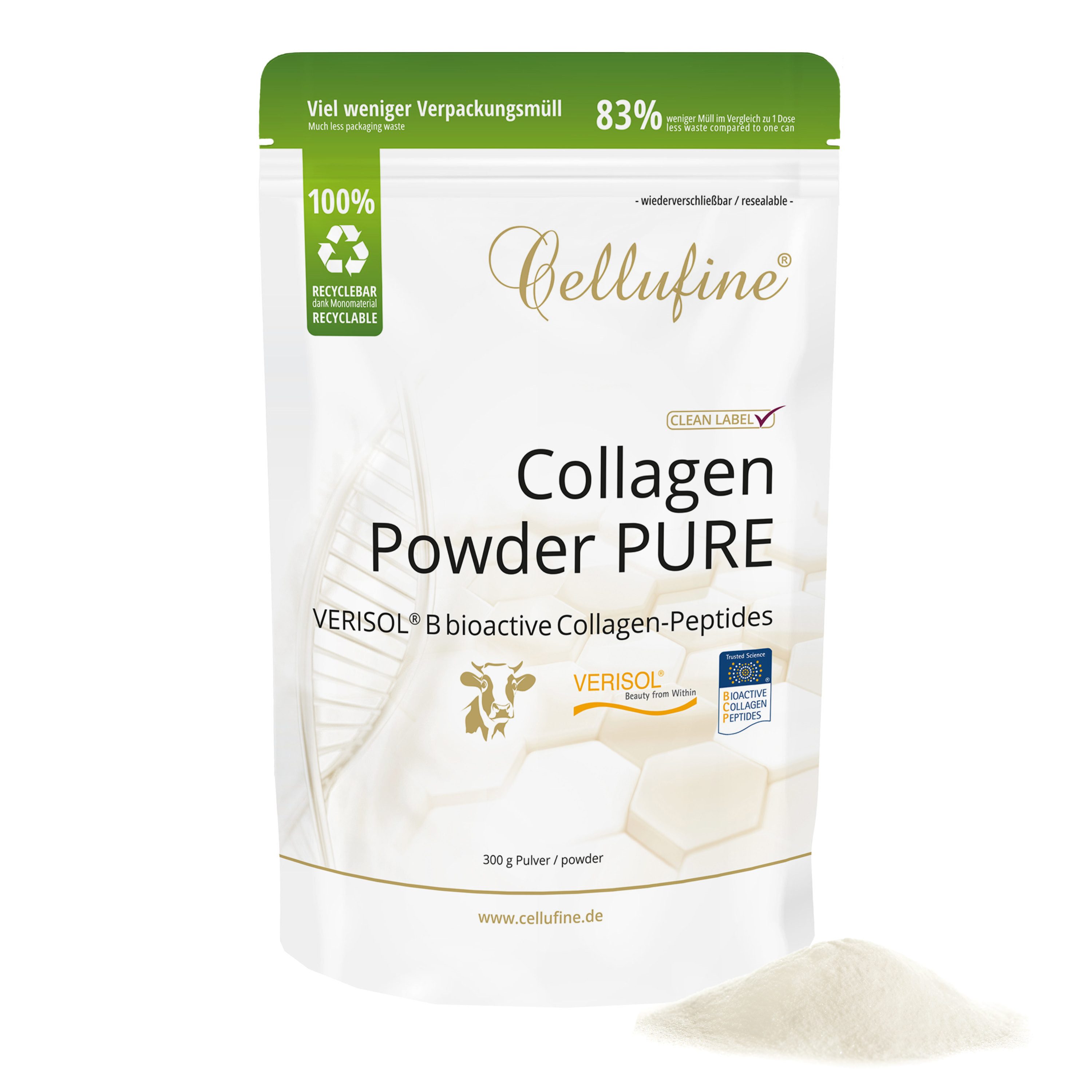 Cellufine Cellufine® VERISOL® B (Rind) Collagen-Pulver PUR - 300 g Doypack Pulver, 300 g