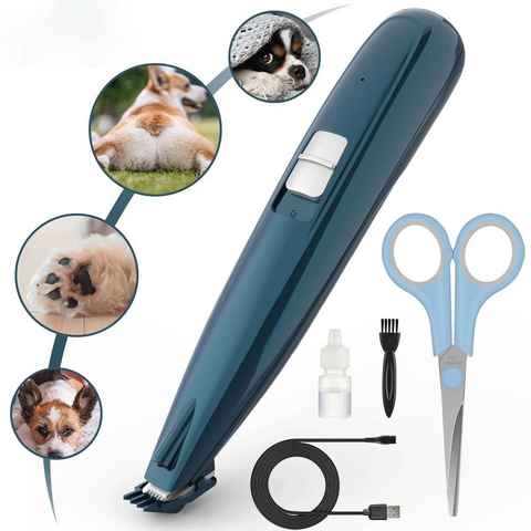 HUNKA Hundeschermaschine Rasierer für Haustiere/5 Stück, elektrischer Trimmer, Fußhaarschneider, Hunde-/Katzenreinigungsgerät mit LED-Licht, wiederaufladbar