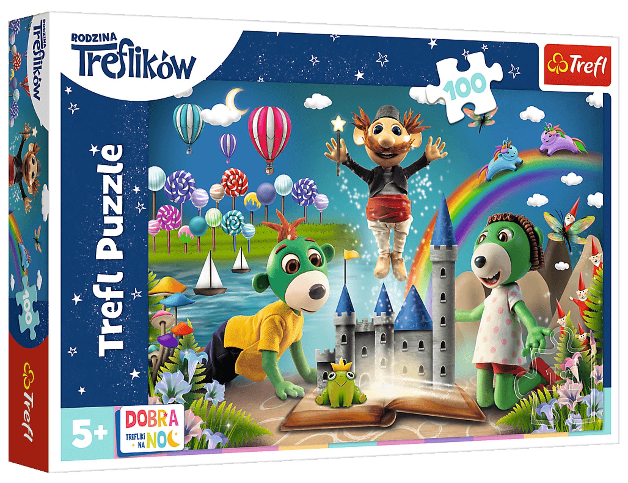 Puzzle Puzzle mit 100 Teilen - Der Märchenabend mit Familie Treflik TREFL