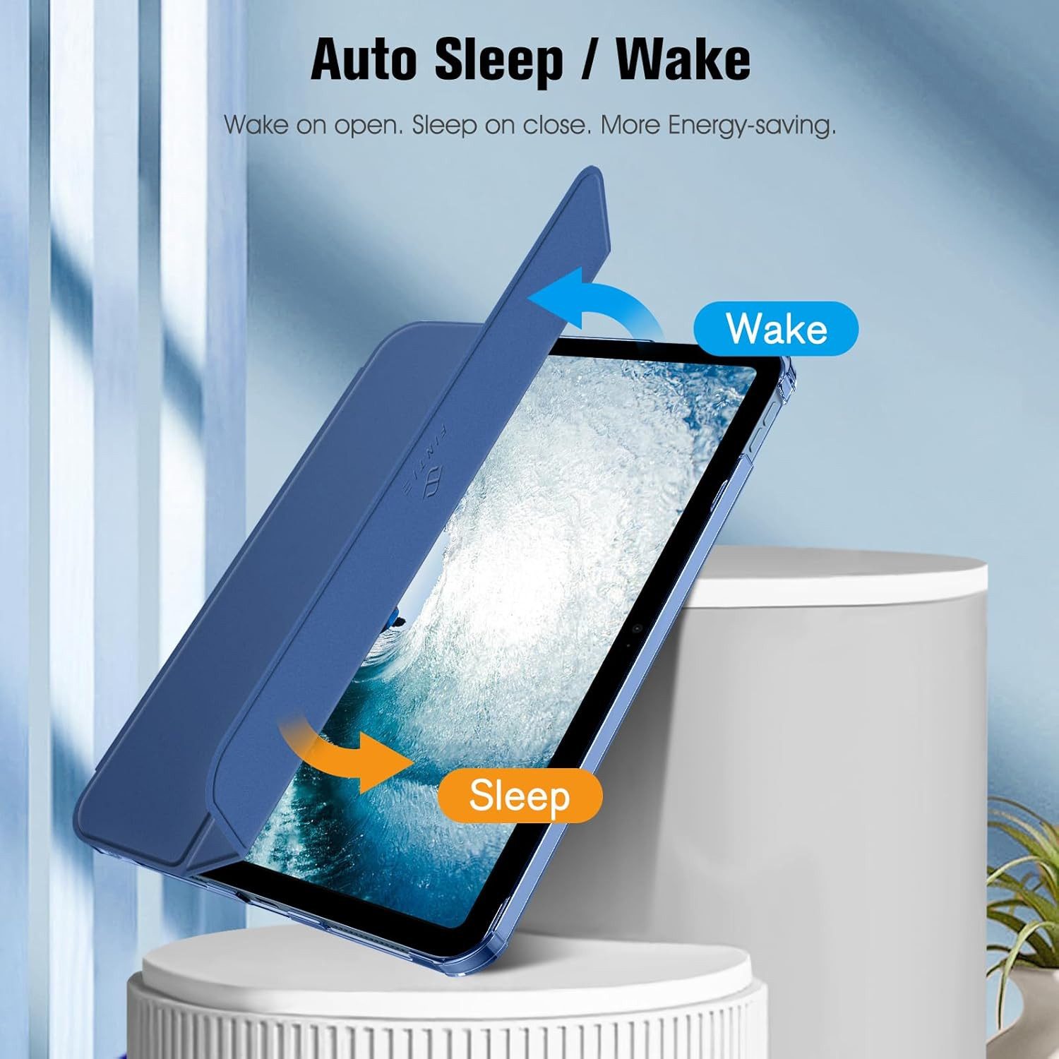 Fintie Tablet-Hülle für iPad 11 Generation 11'' 2025 (A16), iPad 10 Generation 10.9'' 2022, mit Schutzfolie-ultradünne transparente Rückseite Case mit Stifthalter