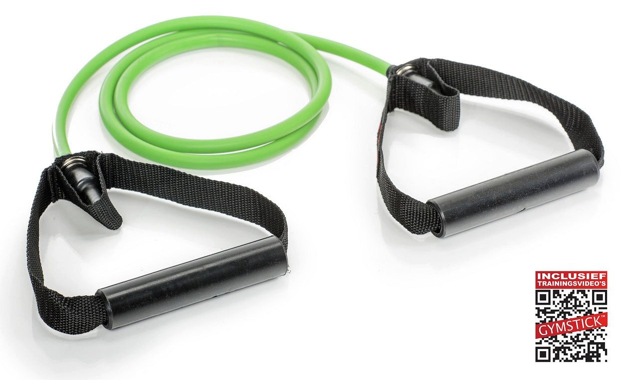 Gymstick Trainingsband Widerstandskabel - Weiche Griffe - Inkl. Trainingsvideos - Medium
