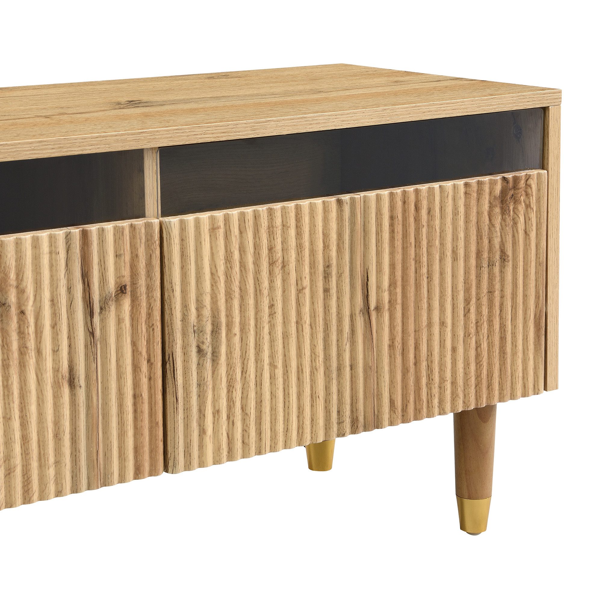 kowdom TV-Schrank TV-Schrank 178 cm, 4 Schubladen, Holzoptik, minimalistisch (TV-Schrank, Einzelschrank) TV-Schrank, 178 cm, 4 Schubladen, Holzoptik, 50 kg Belastbarkeit