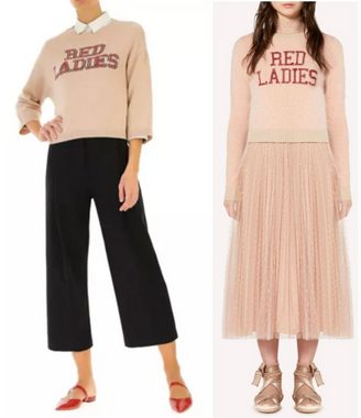 RED VALENTINO Strickpullover VALENTINO Red Ladies Insertia Cropped Wool Cashmere Jumper Pullover Pu