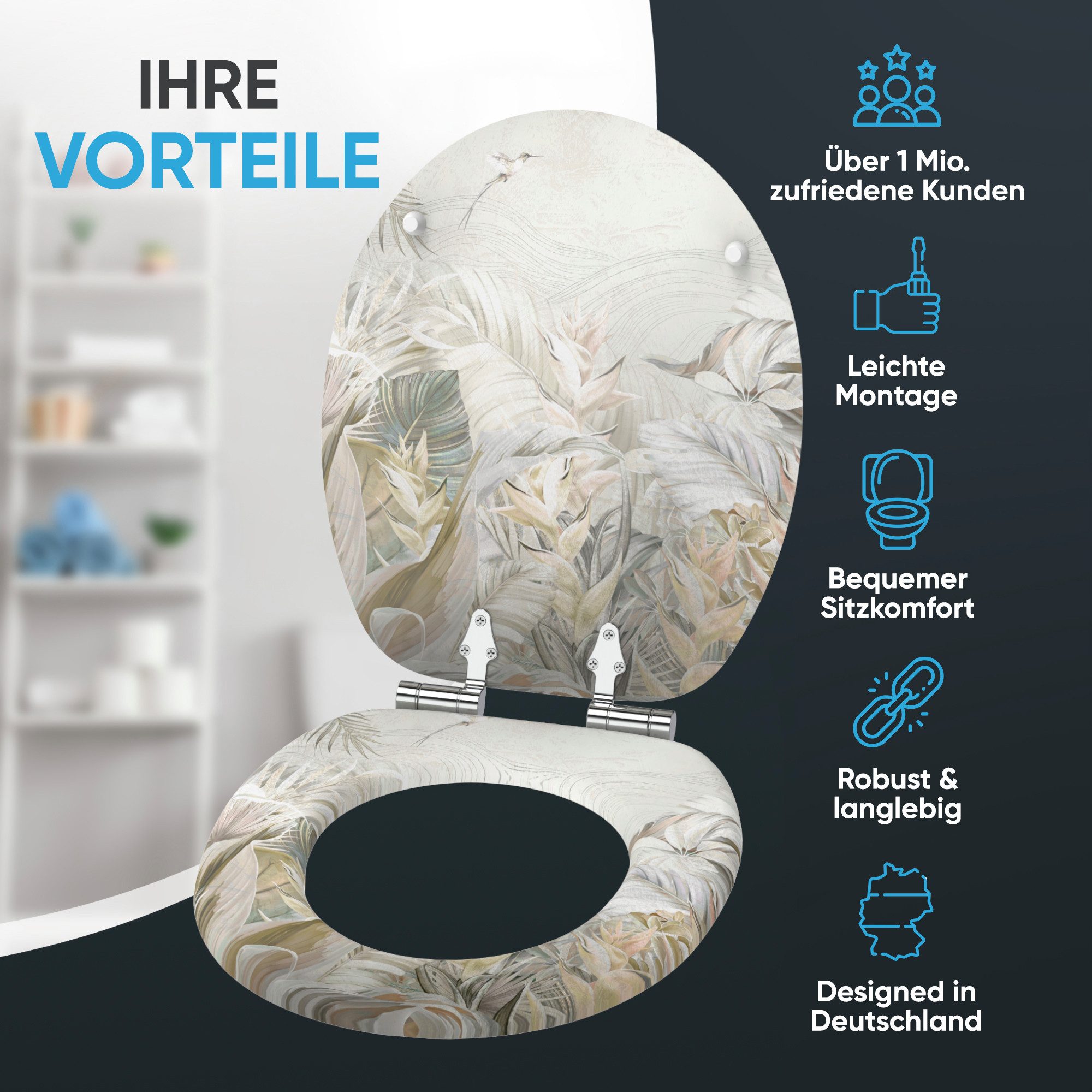 Sanilo WC-Sitz Hortus, mit Absenkautomatik, hochwertig & modern, universell günstig online kaufen