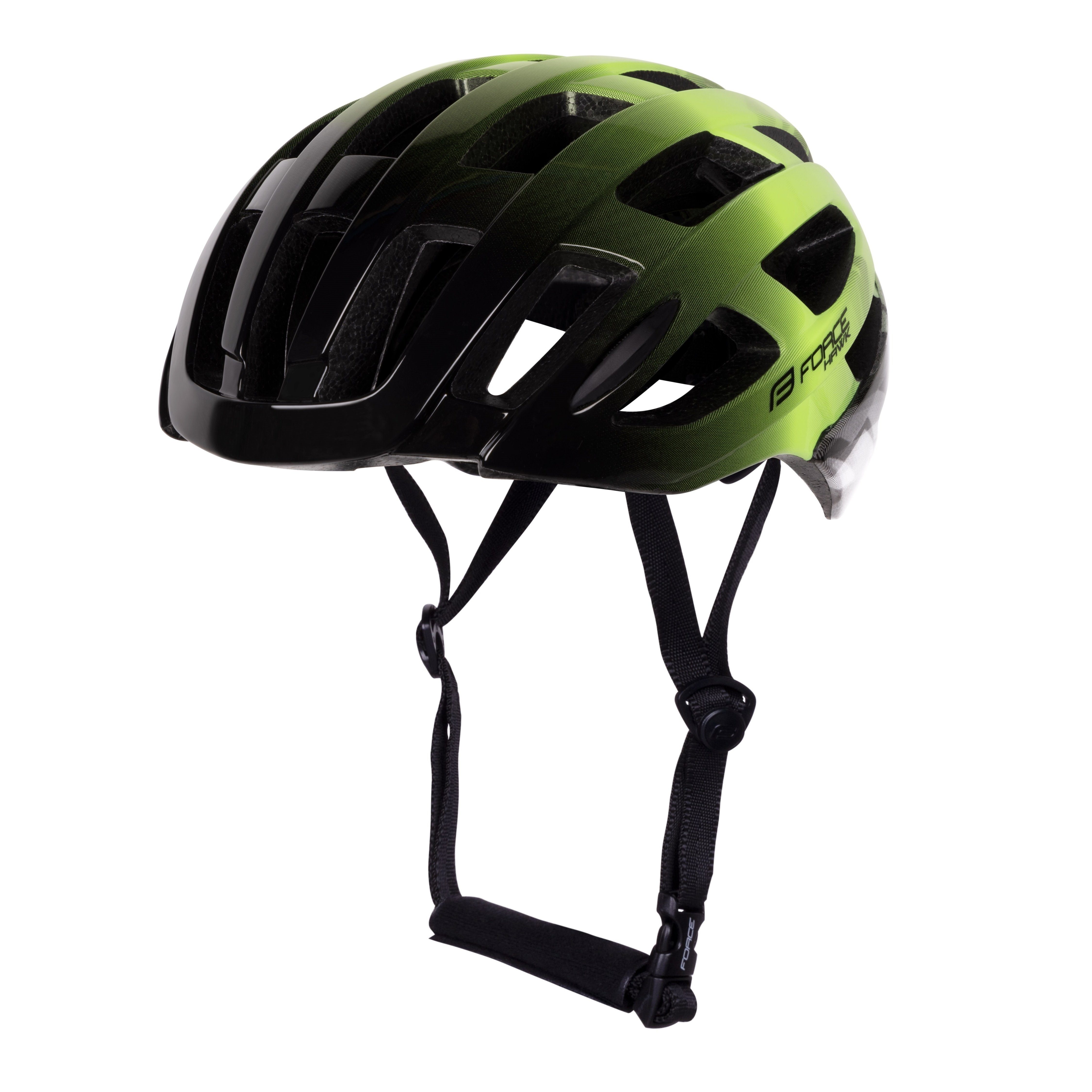 FORCE Fahrradhelm Helm FORCE HAWK fluo/black S - M %%Sale%%
