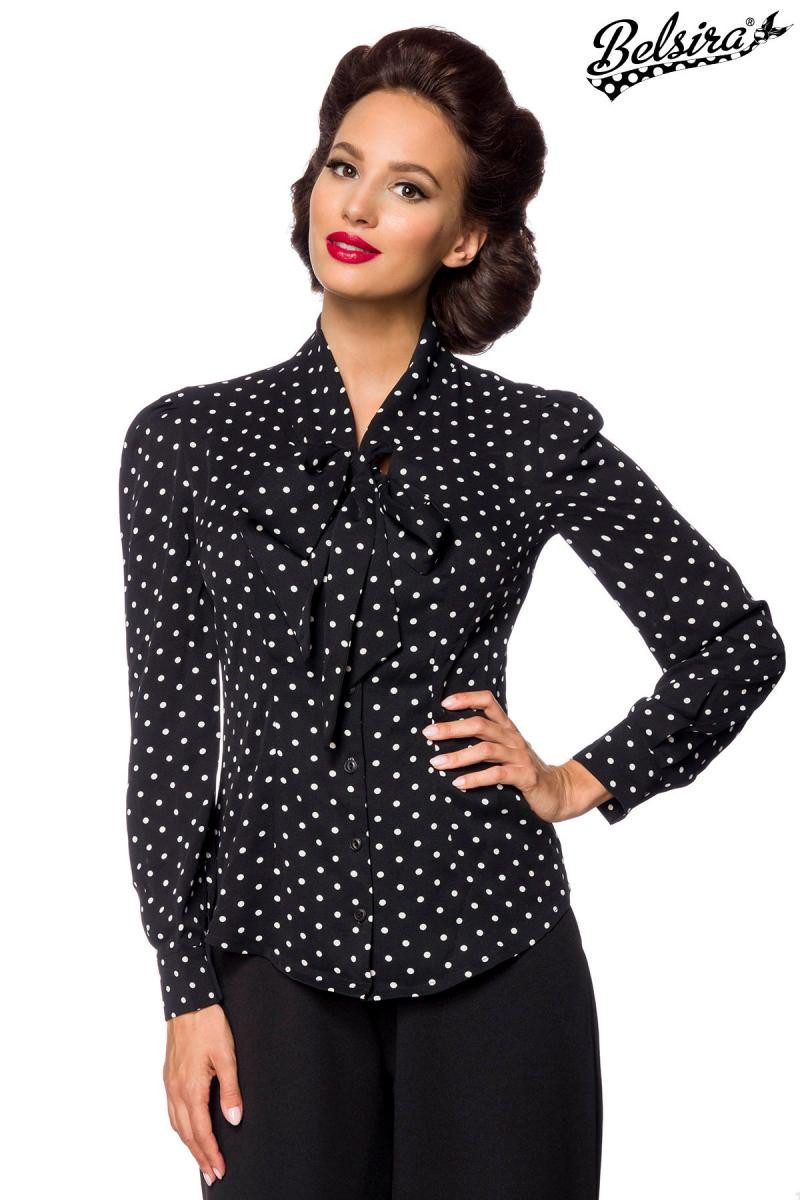 Hemdbluse Belsira - Vintage-Schluppenbluse - (L,M,S,XL,2XL)