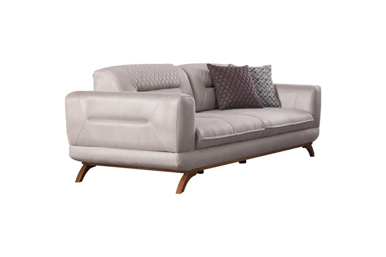 Xlmoebel Sofa Hellgraues Sofa im modernen Design mit hochwertiger Verarbeitung, 1 Teile, Hergestellt in Europa