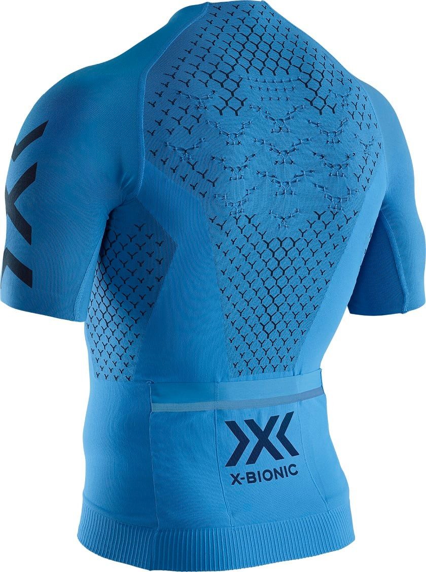 X-Bionic T-Shirt Fahrrad-Shirt Twyce 4.0 Kurzarm-Full-Zip blau Herren