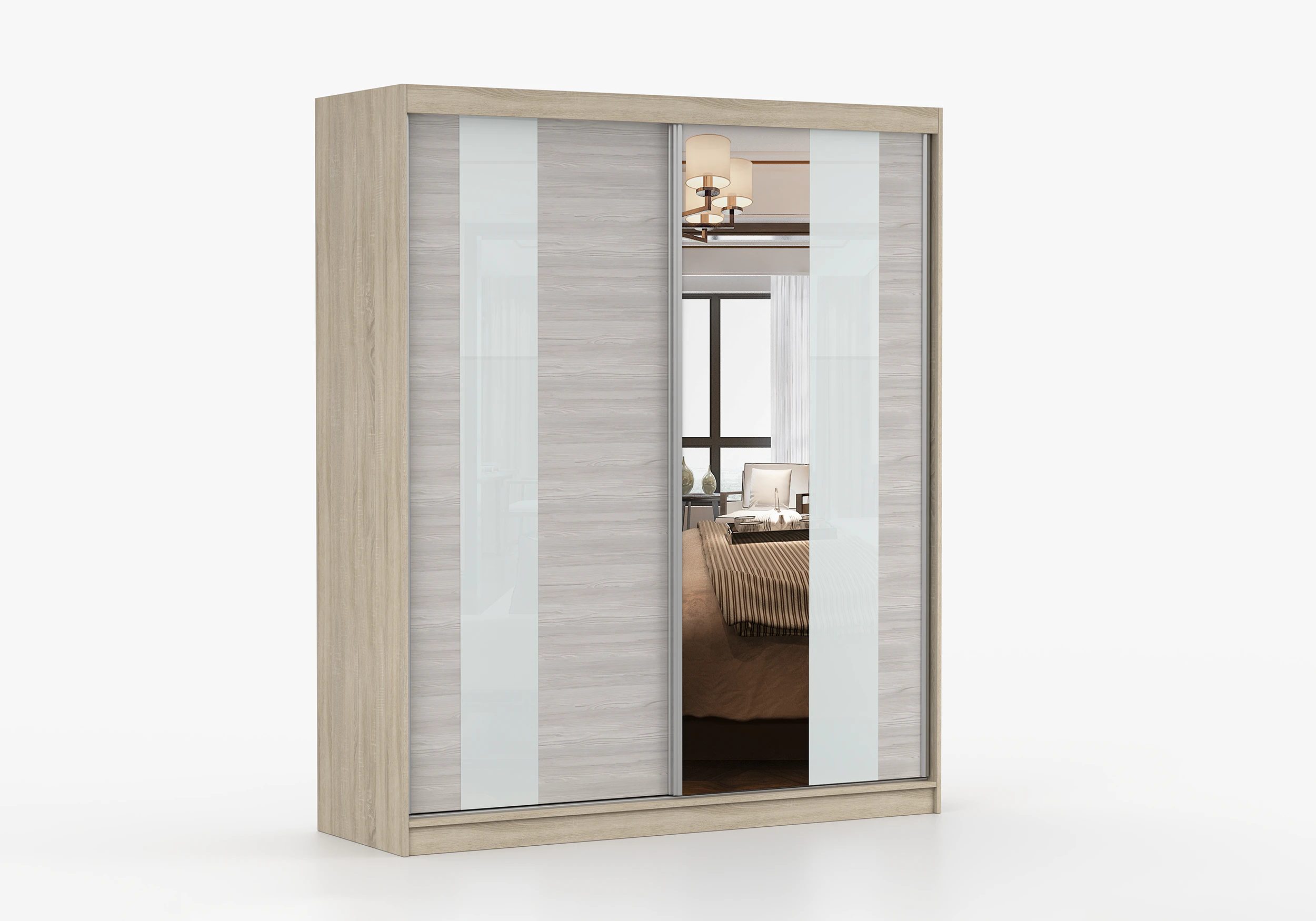 imoebel24 Schwebetürenschrank MULTI 32 183 cm - Sonoma