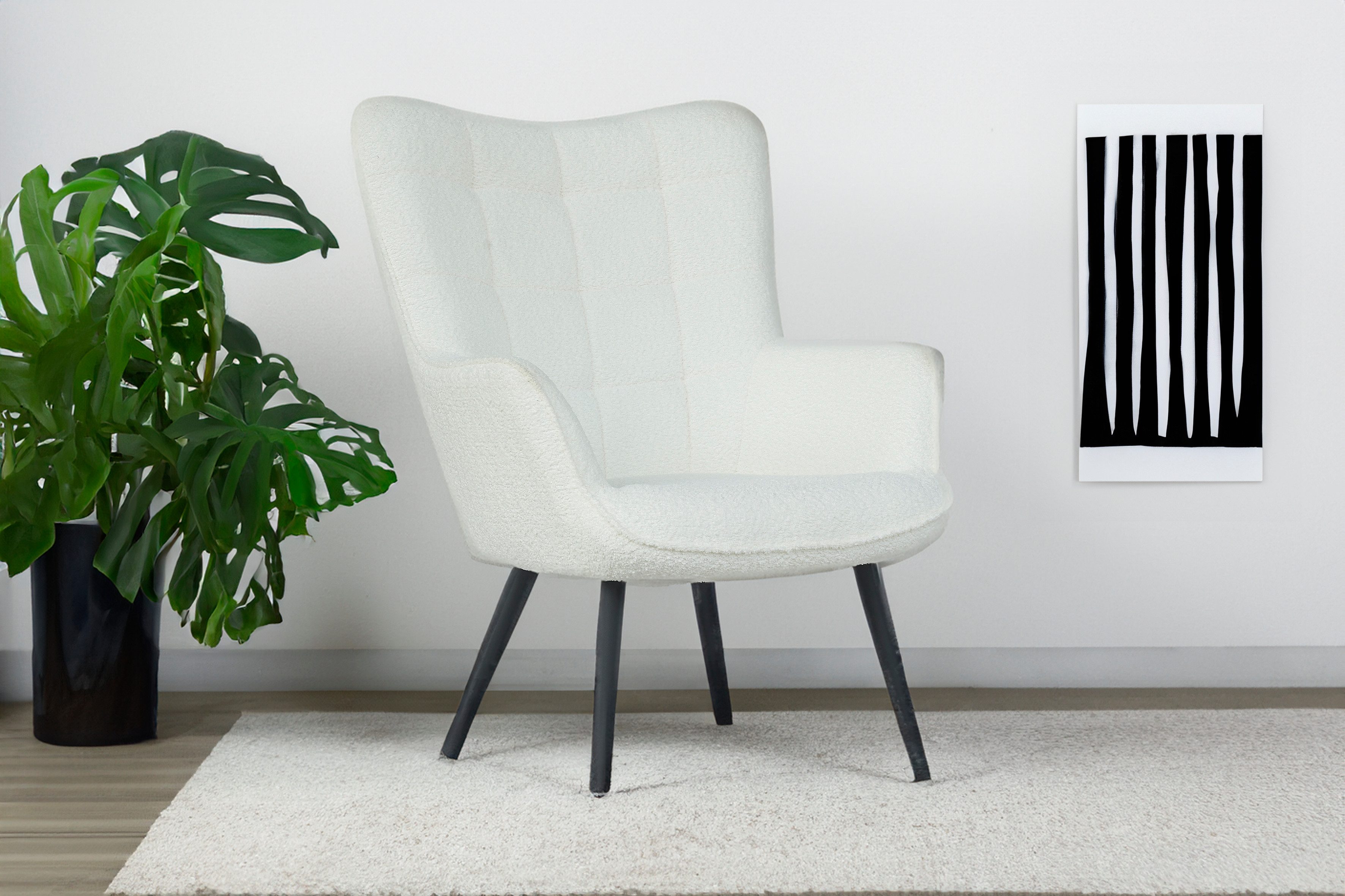 byLIVING Sessel Uta (Bezug: Samt, Webstoff, günstig online kaufen