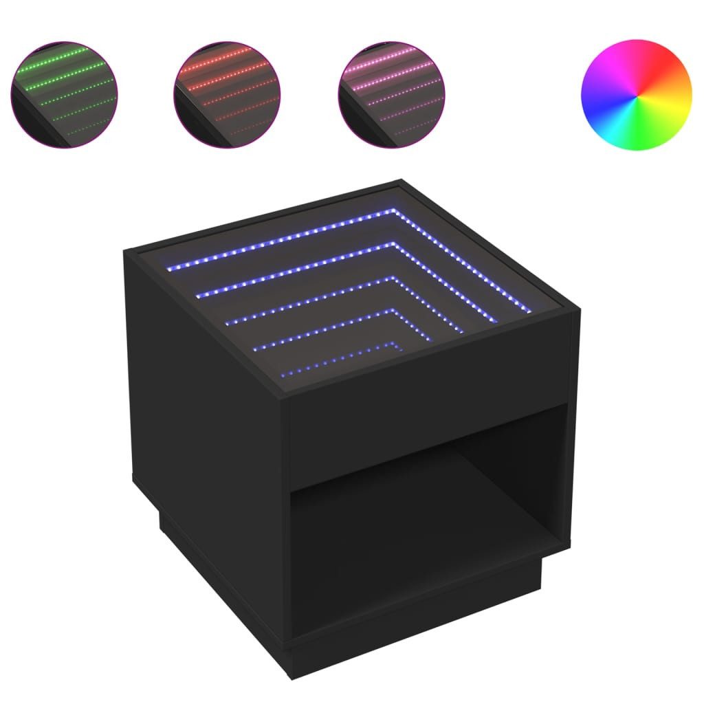 vidaXL Couchtisch Couchtisch mit Infinity-LED Schwarz günstig online kaufen