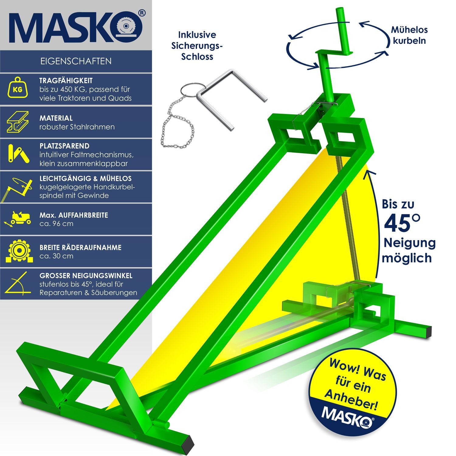 MASKO Rasentraktor, Rasentraktor Heber 400kg Aufsitzmäher günstig online kaufen