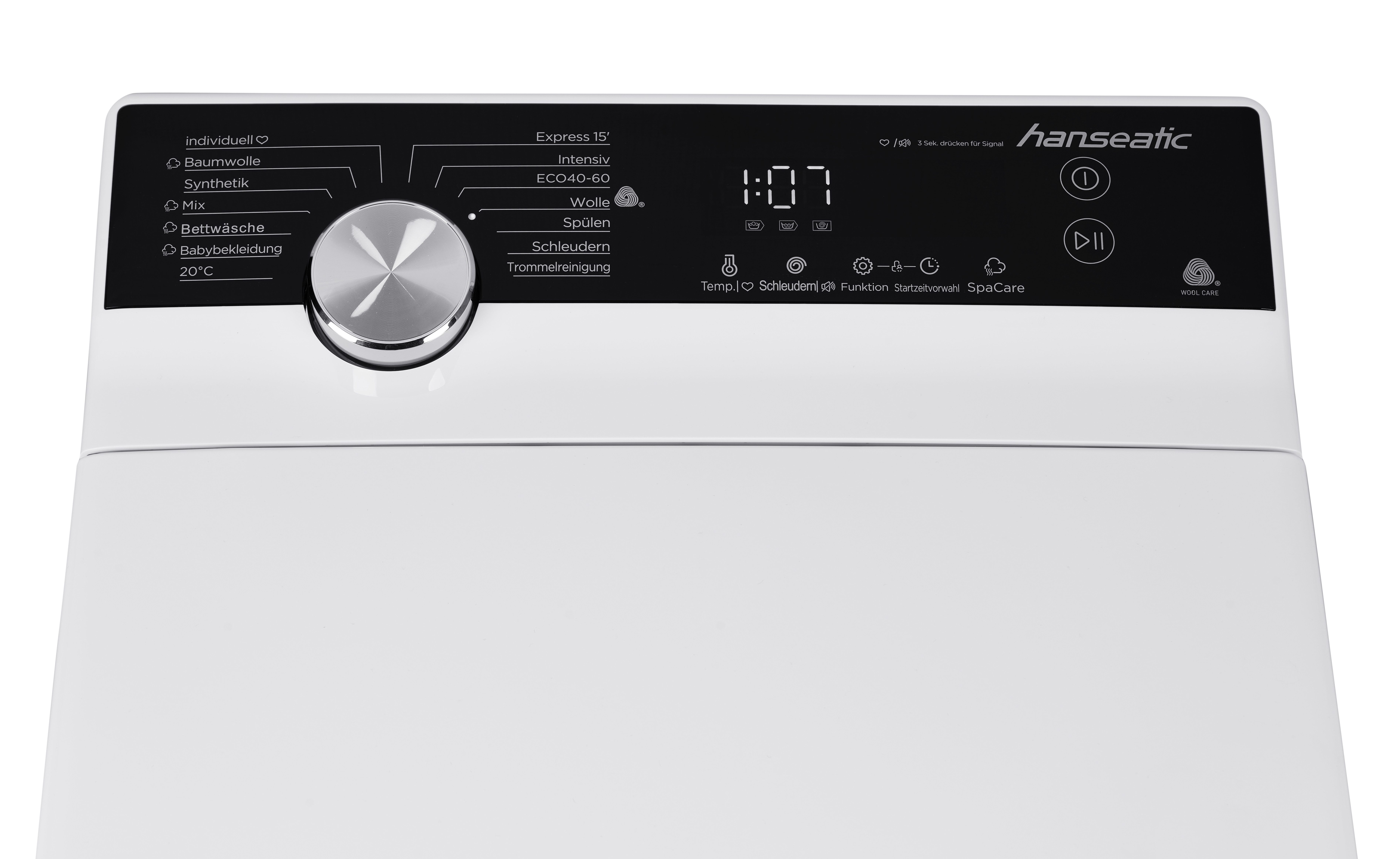 Hanseatic Waschmaschine Toplader HTWK712A, 7 kg, 1200 U/min, inkl. 3 Jahre Herstellergarantie – Bild 5 von 5