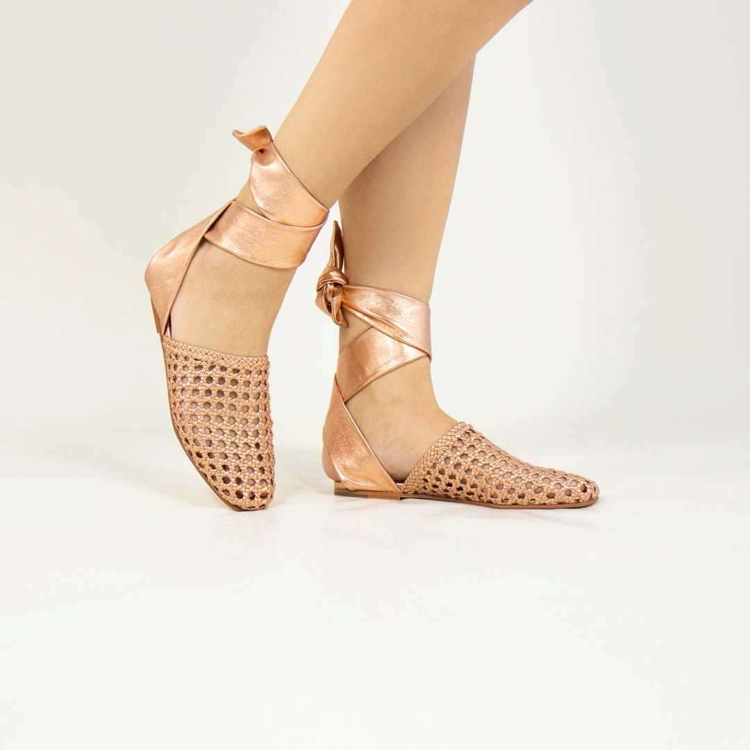 Melvin & Hamilton Melly 8 Sandale Sheep Glove Nappa Rose Gold | Riemchensandalen