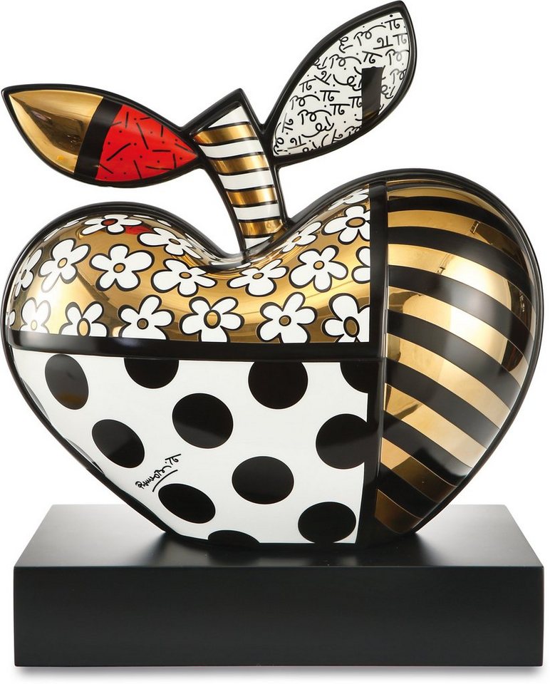 Goebel Dekofigur Goebel Pop Art Romero Britto 'RB P Golden Big Apple',  Limitiert auf 499 Stück weltweit