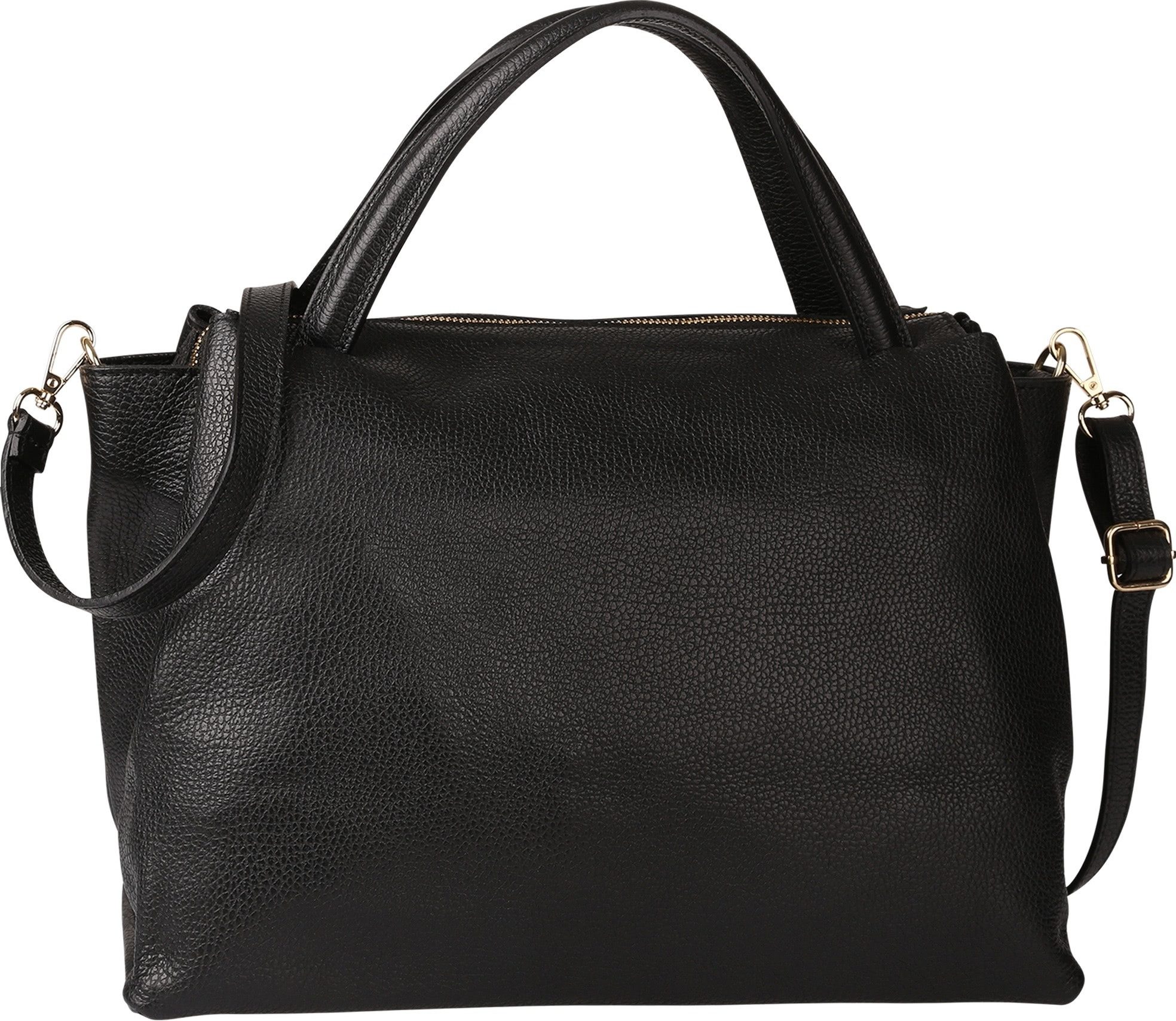Toscanto Handtasche Toscanto Tasche schwarz Handtasche groß (Handtasche), Damen Handtasche Leder, schwarz ca. 36cm x ca. 25cm