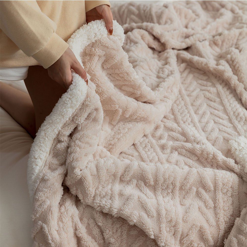 warm FELIXLEO Sofaüberwurf Tagesdecke superweich Fleece-Decke doppelseitig 100*150cm,