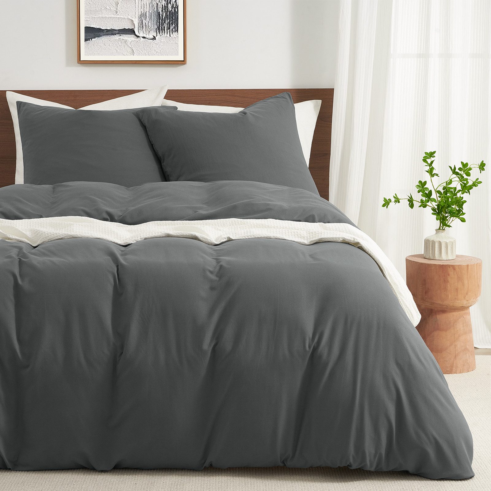 Topfinel Bettwäsche 135x200cm, Seersucker Bettwäsche-Sets, bügelfrei, günstig online kaufen