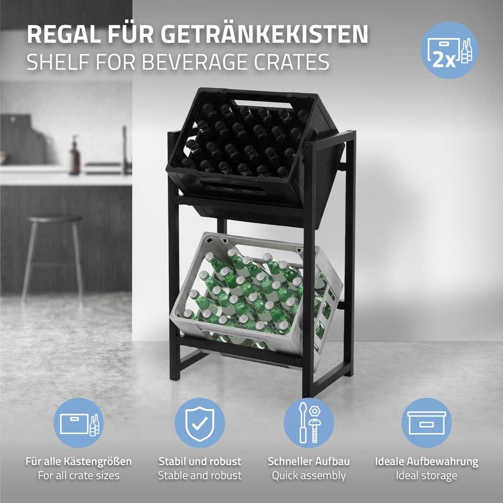 ML-DESIGN Standregal Getränkekistenregal Kistenhalter Kistenregal Getränker günstig online kaufen