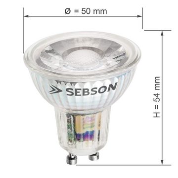 SEBSON LED-Leuchtmittel GU10 LED Lampe 5W warmweiß 3000K 230V LED Leuchtmittel - 4er Pack