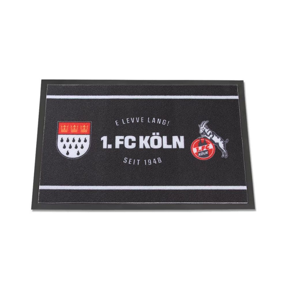 VertriebsArena GmbH Fußmatte 1. FC Köln Fußmatte "E levve lang", Höhe: 1 mm