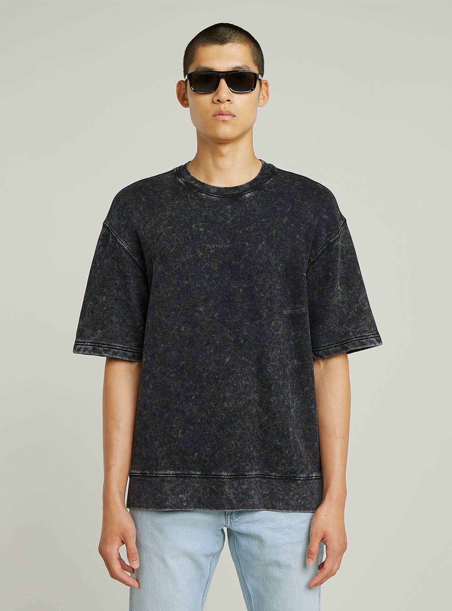 G-STAR Longpullover Acid Wash Loose Sweater