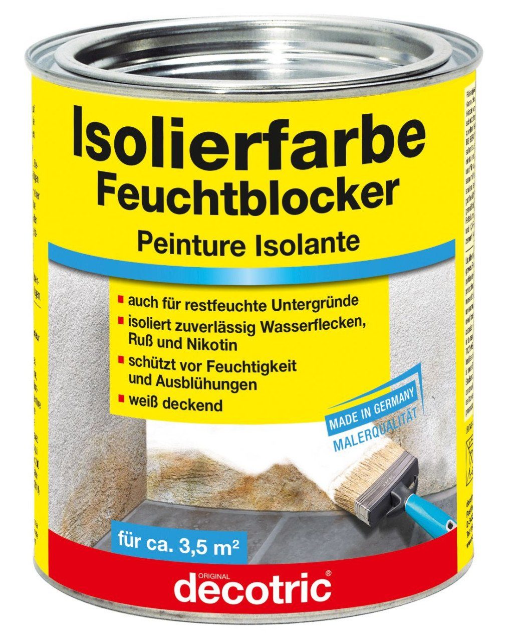 decotric® Haftgrund Decotric Isolierfarbe Feuchtblocker 750 ml weiß