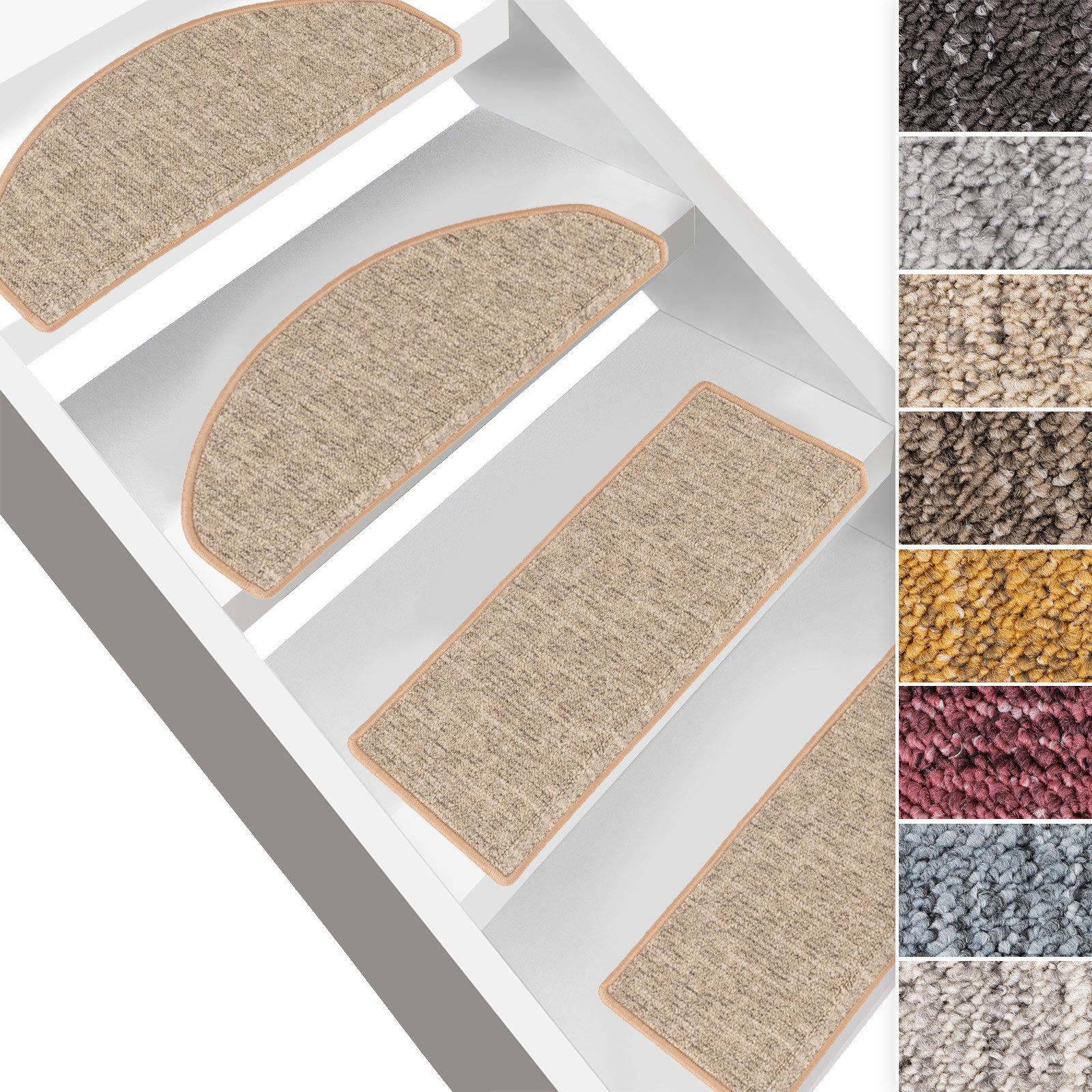 Karat Stufenmatte Alto – strapazierfähiges Treppenschutz‑Set, mit Klebestre günstig online kaufen