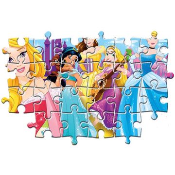 Clementoni® Puzzle Supercolor Maxi - Disney Princess, 104 Puzzleteile