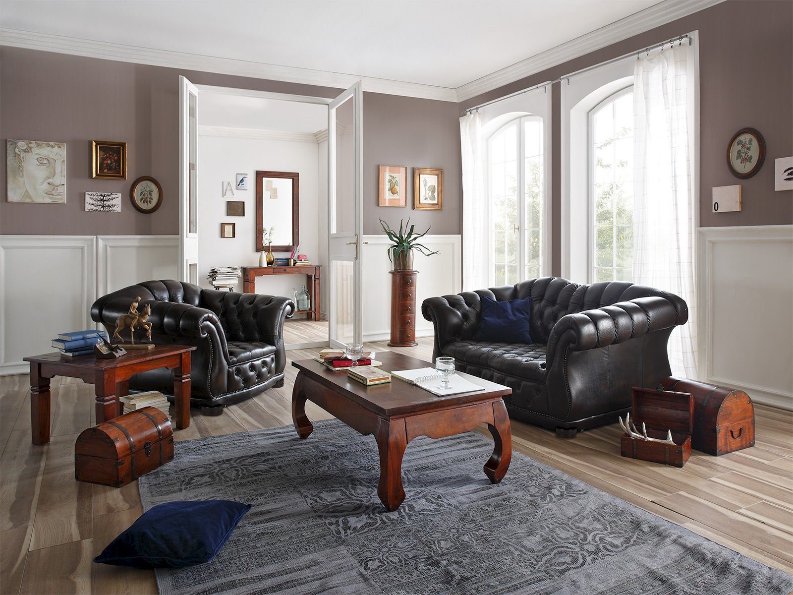 massivum Couchtisch Beistelltisch Texas braun 60x60 günstig online kaufen